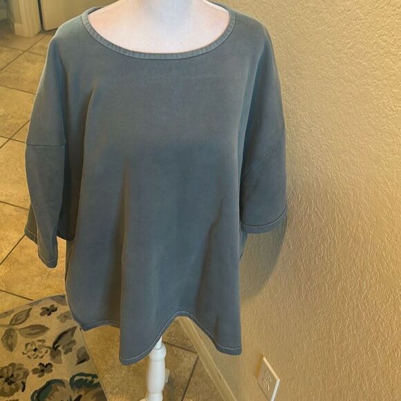 YZY Gap Collab Sweatshirt Tee Blue Oversized Men's Size XL Yeezy Streetwear New - Picture 6 of 8